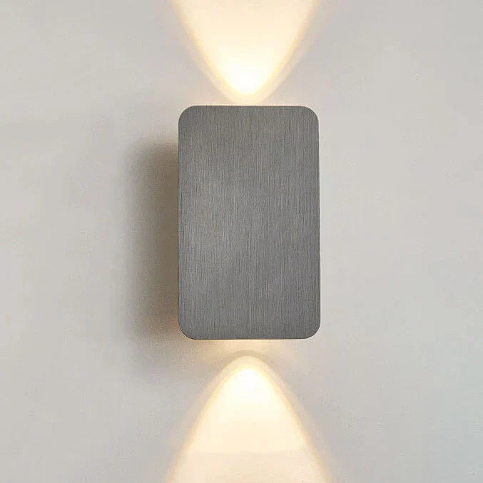 Prostokątna lampa ścienna LED wpuszczana aluminium