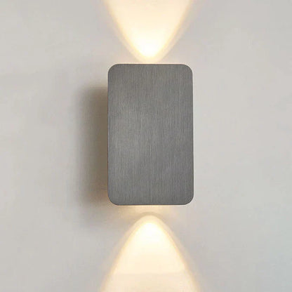 Prostokątna lampa ścienna LED wpuszczana aluminium