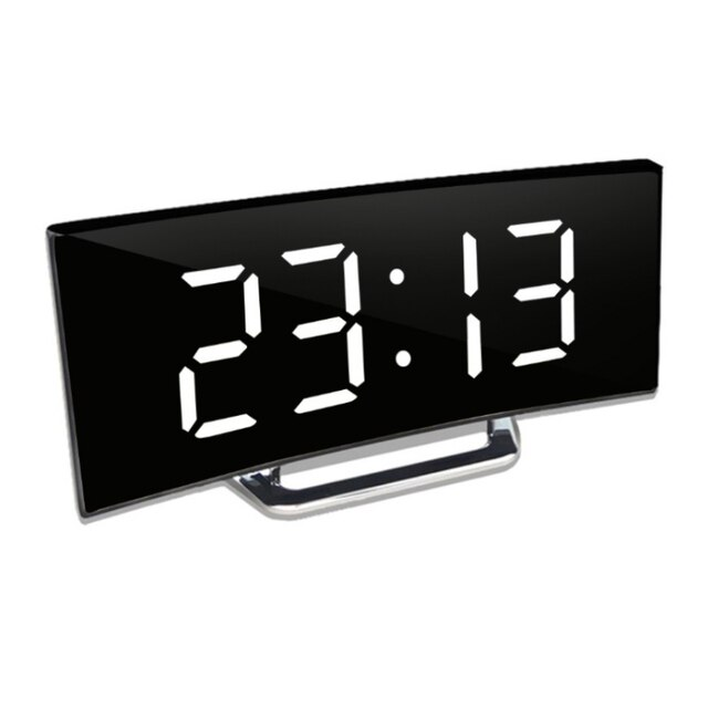 Cyfrowy budzik LED z zakrzywionym wyświetlaczem