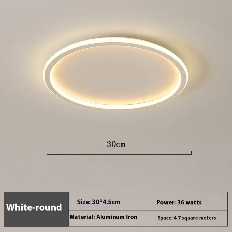 Okrągła lampa sufitowa LED ze szkła i metalu