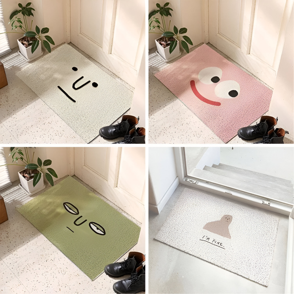 Antypoślizgowa wycieraczka PVC ze smiley 40 × 60 cm