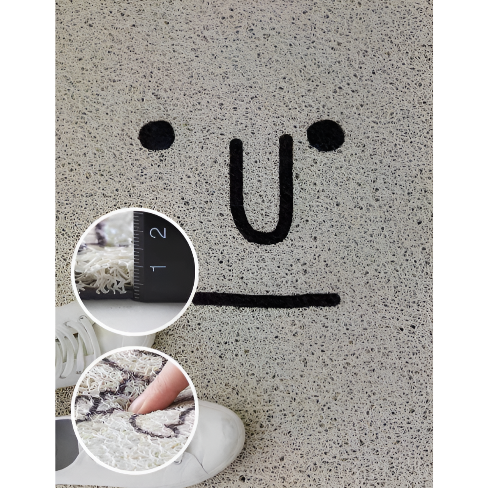 Antypoślizgowa wycieraczka PVC ze smiley 40 × 60 cm