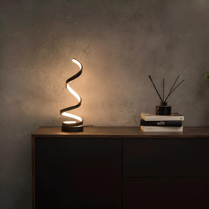 Lampa stołowa LED spiralna ściemniana USB