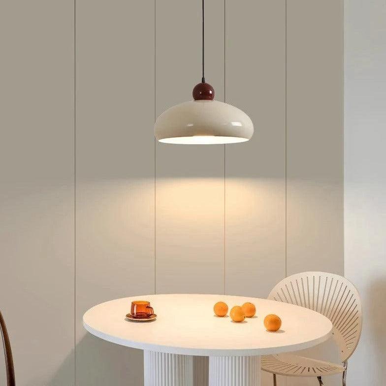 Lampa wisząca retro ze szkła i metalu