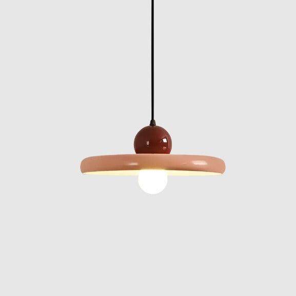 Lampa wisząca retro ze szkła i metalu